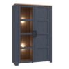 BOHOL 2 Doors Display Cabinet in Riviera Oak & Navy - Image 5