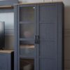 BOHOL 2 Doors Display Cabinet in Riviera Oak & Navy - Image 8