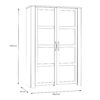BOHOL 2 Doors Display Cabinet in Riviera Oak & Grey Oak - Image 10