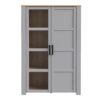 BOHOL 2 Doors Display Cabinet in Riviera Oak & Grey Oak - Image 2
