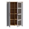 BOHOL 2 Doors Display Cabinet in Riviera Oak & Grey Oak - Image 4