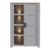 BOHOL 2 Doors Display Cabinet in Riviera Oak & Grey Oak - Image 6