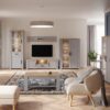 BOHOL 2 Doors Display Cabinet in Riviera Oak & Grey Oak - Image 7