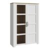 BOHOL 2 Doors Display Cabinet in Riviera Oak & White