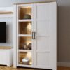 BOHOL 2 Doors Display Cabinet in Riviera Oak & White - Image 8
