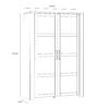 BOHOL 2 Doors Display Cabinet in Riviera Oak & White - Image 9