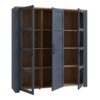 BOHOL 3 Doors Large Display Cabinet in Riviera Oak & Navy - Image 3