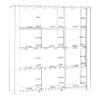 BOHOL 3 Doors Large Display Cabinet in Riviera Oak & White - Image 10