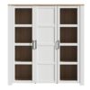 BOHOL 3 Doors Large Display Cabinet in Riviera Oak & White - Image 2