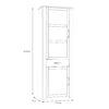 BOHOL 2 Doors 1 Drawer Narrow Display Cabinet in Riviera Oak & Grey Oak - Image 10