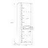 BOHOL 2 Doors 1 Drawer Narrow Display Cabinet in Riviera Oak & Grey Oak - Image 11