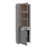BOHOL 2 Doors 1 Drawer Narrow Display Cabinet in Riviera Oak & Grey Oak - Image 3