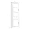 BOHOL 2 Door 1 Drawer Narrow Display Cabinet in Riviera Oak & White - Image 11