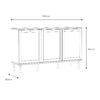 CALASETTA 3 Doors Sideboard in Rattan - Image 11