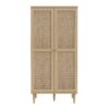CALASETTA 2 Doors Display Cabinet in Rattan - Image 2