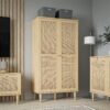 CALASETTA 2 Doors Display Cabinet in Rattan - Image 8