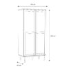 CALASETTA 2 Doors Display Cabinet in Rattan - Image 9