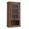 CORONA 1 Door Wall Display Cabinet in Tabak Oak