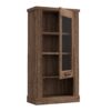 CORONA 1 Door Wall Display Cabinet in Tabak Oak - Image 3