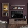 CORONA 1 Door Wall Display Cabinet in Tabak Oak - Image 7