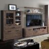 CORONA 1 Door 1 Drawer 3 Shelves Display Cabinet in Tabak Oak - Image 6