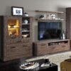 CORONA 1 Door 1 Drawer 3 Shelves Display Cabinet in Tabak Oak - Image 7
