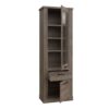 CORONA 2 Doors 1 Drawer 3 Shelves Narrow Display Cabinet in Tabak Oak - Image 3