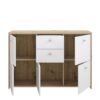 BEST CHEST Storage Cabinet with 2 Drawers & 5 Doors in Artisan Oak & White - Image 7