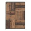 BEST CHEST Storage Cabinet with 6 Doors in Concrete Optic Dark Grey & Old-Wood Vintage - Image 2