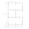 BEST CHEST Storage Cabinet with 6 Doors in Concrete Optic Dark Grey & Old-Wood Vintage - Image 6