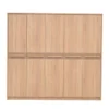 CREMONA 5 Doors Wardrobe - 230cm in Cappuccino Gloss & Sonoma Oak