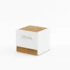 DENTRO Right Bedside Cabinet in White Matt & Oak Sterling