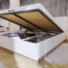 DENTRO Right Bedside Cabinet in White Matt & Oak Sterling - Image 2
