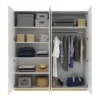 FUTURA 2 Sliding Doors Wardrobe 200cm in White Gloss - Image 4