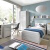 ANGEL Package - 1 Drawer Bedside Cabinet, 2+3 Chest of Drawers, 2 Doors 2 Drawers Fitted Wardrobe in White Oak - Image 2