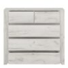 ANGEL Package - 1 Drawer Bedside Cabinet, 2+3 Chest of Drawers, 2 Doors 2 Drawers Fitted Wardrobe in White Oak - Image 6