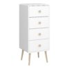 GAIA Chest of 4 Drawers in Pure White