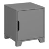 LOKE Bedside Table with 1 Door in Folkestone Grey