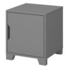 LOKE Bedside Table with 1 Door in Folkestone Grey - Image 3