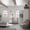 LOKE 1 Door Wardrobe in Pure White - Image 4
