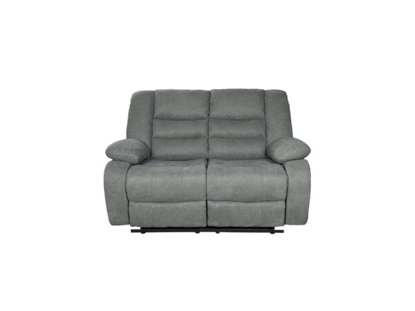 ROMA Manual Recliner Sofa Set 3+2 in Grey Fabric - Image 4