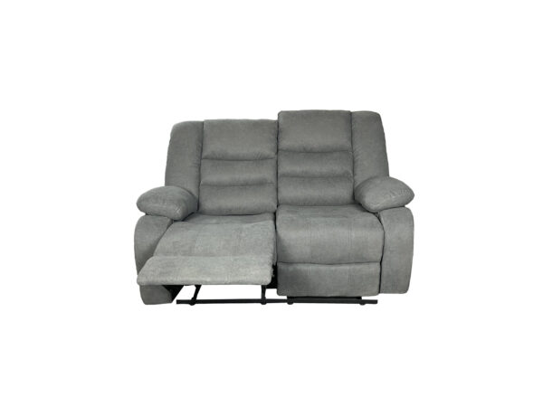 ROMA Manual Recliner Sofa Set 3+2 in Grey Fabric - Image 6