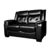 VICTORIA Leather Aire Sofa Set 3+2 in Black - Image 5