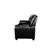 VICTORIA Leather Aire Sofa Set 3+2 in Black - Image 3