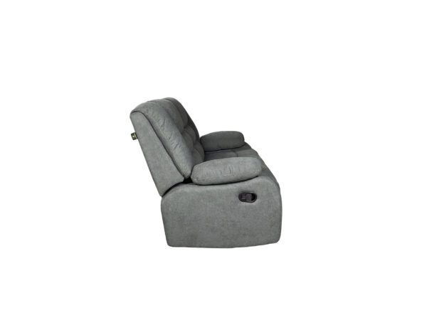 ROMA Manual Recliner Sofa Set 3+2 in Grey Fabric - Image 11