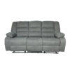 ROMA Manual Recliner Sofa Set 3+2 in Grey Fabric - Image 3