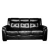 VICTORIA Leather Aire Sofa Set 3+2 in Black - Image 7