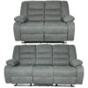ROMA Manual Recliner Sofa Set 3+2 in Grey Fabric