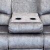 VALENCIA Manual Fabric Recliner Sofa Set in Grey - Image 15