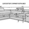 LAURENCE Plush Velvet Corner Sofa Bed Left Hand in Grey - Image 4